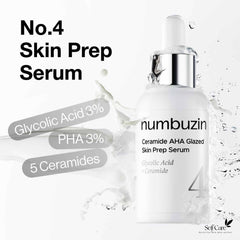 No.4 Ceramide AHA Glazed Skin Prep Serum (30 ml)