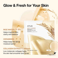 Anua Rice 70 Glow Collagen Mask  38g