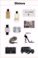 Luxe 3D Puff Sticker Pack for Phone, Laptop & Accessories – Perfume, Beauty & Lifestyle