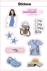 Luxe 3D Puff Sticker Pack for Phone, Laptop & Accessories – Doctor & Medical Collection