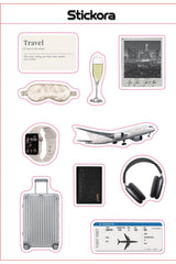 Luxe 3D Puff Sticker Pack for Phone, Laptop & Accessories – Travel & Aviation Collection