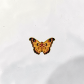 Luxury Enamel Metal Brooches Strong 3M Sticker (Orange Butterfly)
