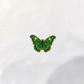 Luxury Enamel Metal Brooches Strong 3M Sticker (Green Butterfly)