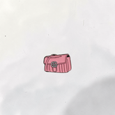 Luxury Enamel Metal Brooches Strong 3M Sticker (Pink Makeup Pouch)