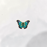 Luxury Enamel Metal Brooches Strong 3M Sticker (Blue Butterfly)