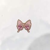 Luxury Enamel Metal Brooches Strong 3M Sticker (Pink Bow)