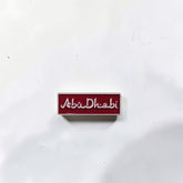 Luxury Enamel Metal Brooches Strong 3M Sticker (Abu Dhabi Script)