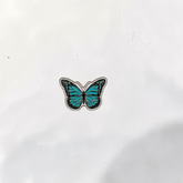 Luxury Enamel Metal Brooches Strong 3M Sticker (Blue Butterfly 2)