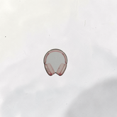 Luxury Enamel Metal Brooches Strong 3M Sticker (White Headphones)