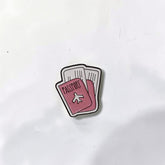 Luxury Enamel Metal Brooches Strong 3M Sticker (Travel Passport)