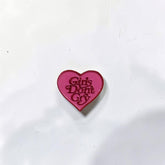 Luxury Enamel Metal Brooches Strong 3M Sticker (Girls Club Pink Heart)