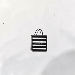 Luxury Enamel Metal Brooches Strong 3M Sticker (Sephora Shopping Bag)