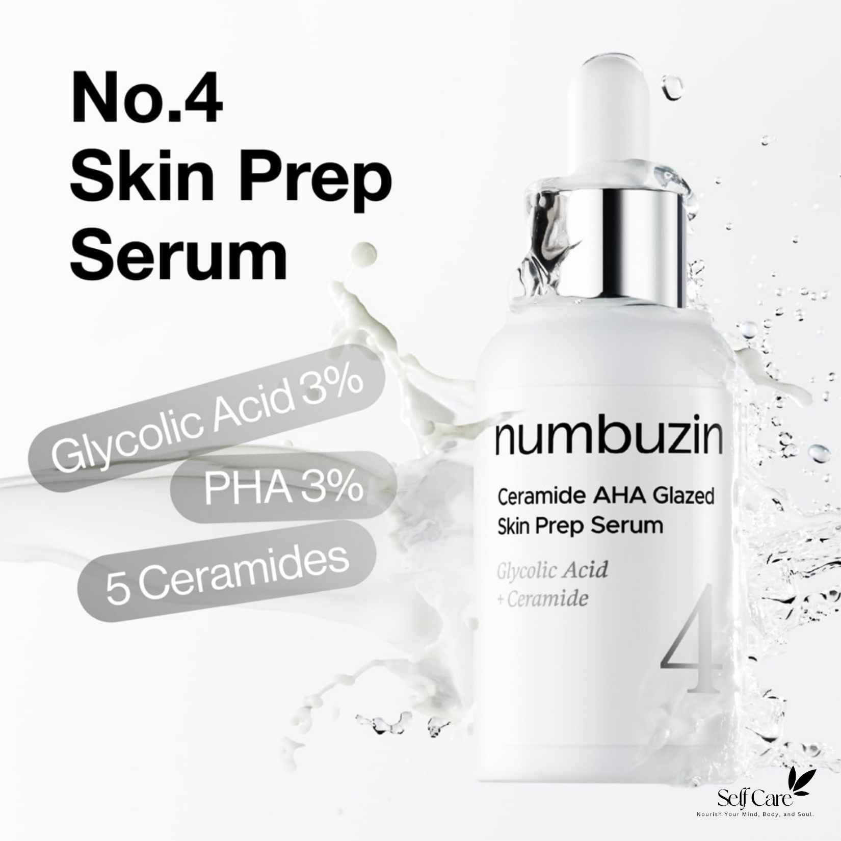 No.4 Ceramide AHA Glazed Skin Prep Serum (30 ml)
