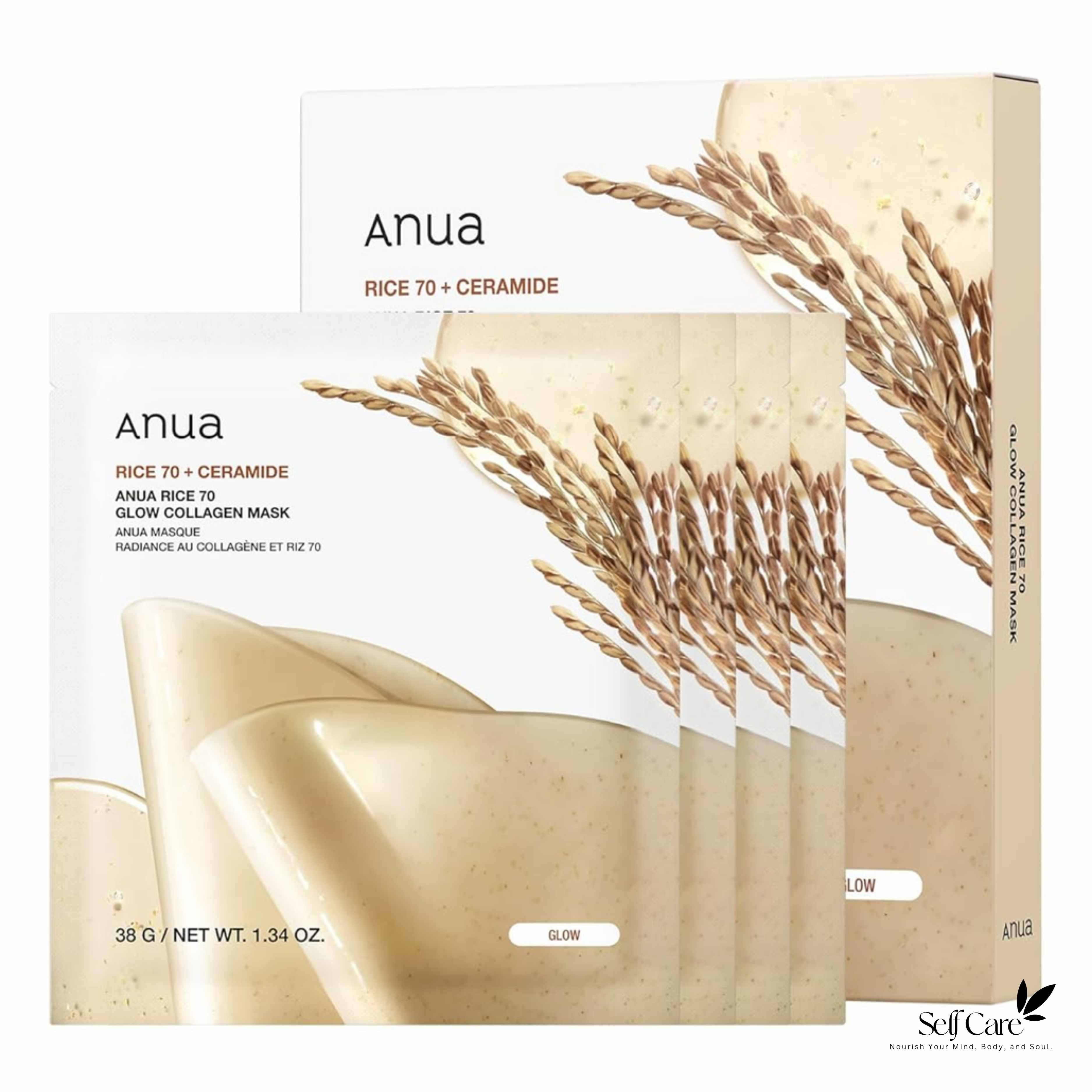 Anua Rice 70 Glow Collagen Mask  38g