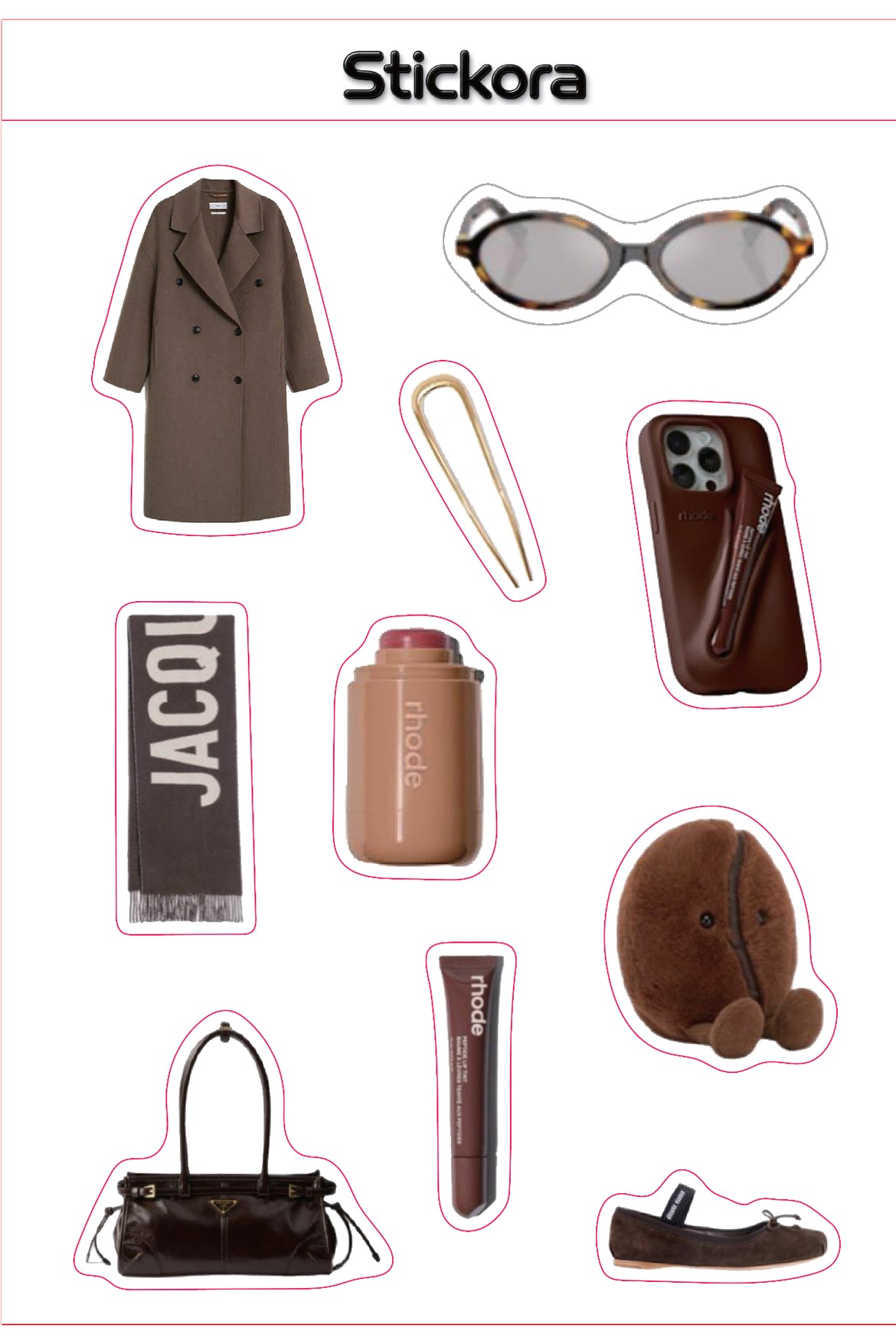 Luxe 3D Puff Sticker Pack for Phone, Laptop & Accessories – Classic Fashion & Accessories