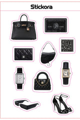 Luxe 3D Puff Sticker Pack for Phone, Laptop & Accessories – Black Luxury Collection