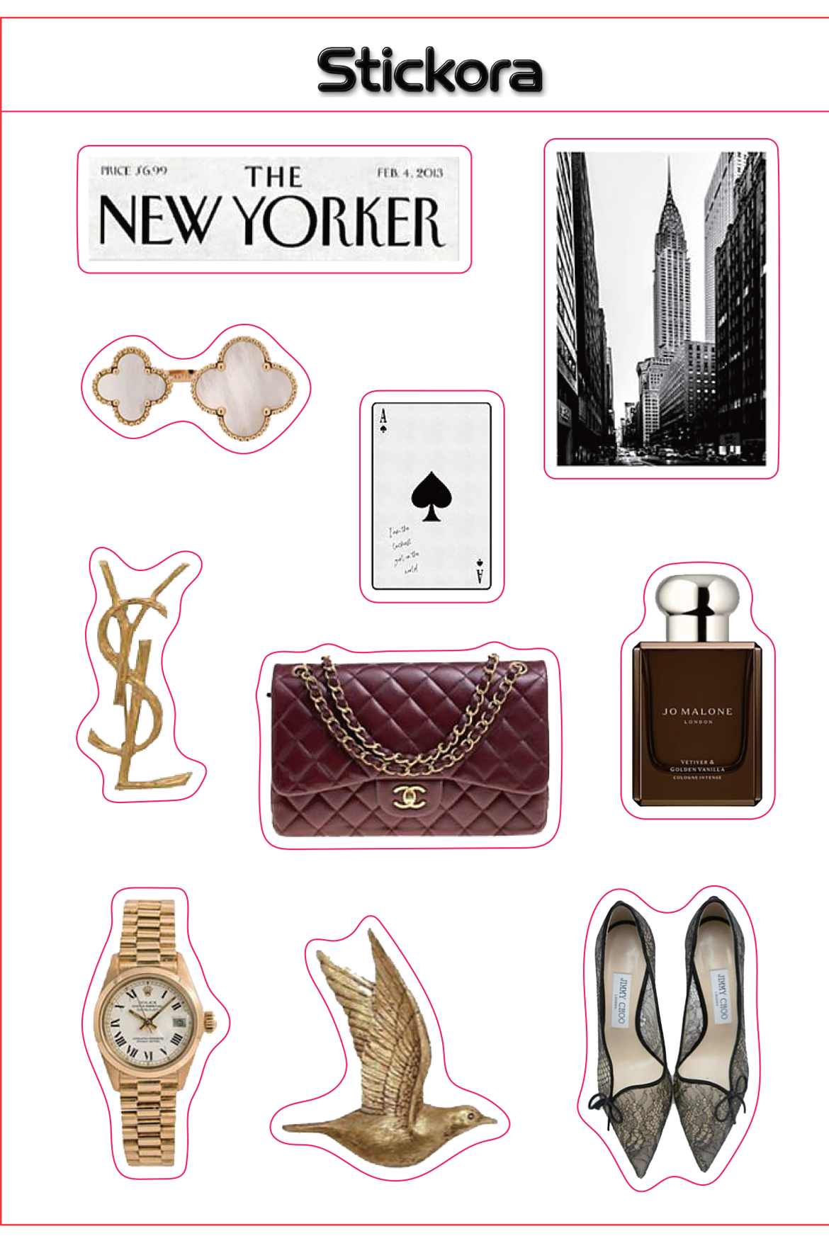 Luxe 3D Puff Sticker Pack for Phone, Laptop & Accessories – New York Fashion Collection