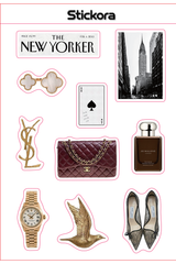 Luxe 3D Puff Sticker Pack for Phone, Laptop & Accessories – New York Fashion Collection