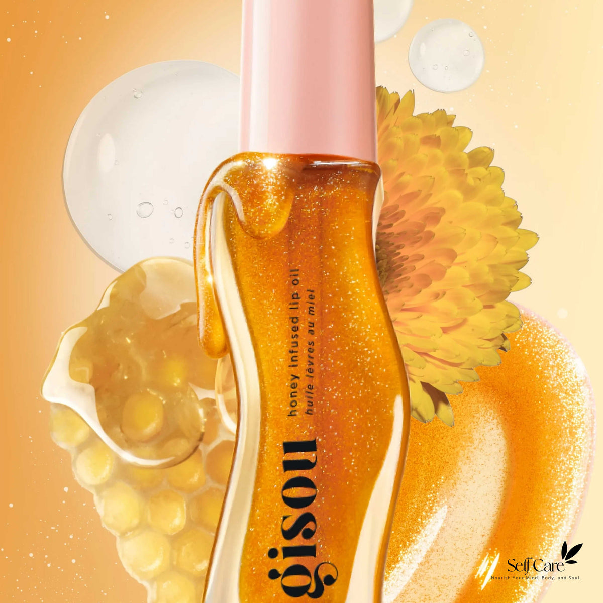 Gisou Honey Infused Lip Oil - Golden Shimmer Glow