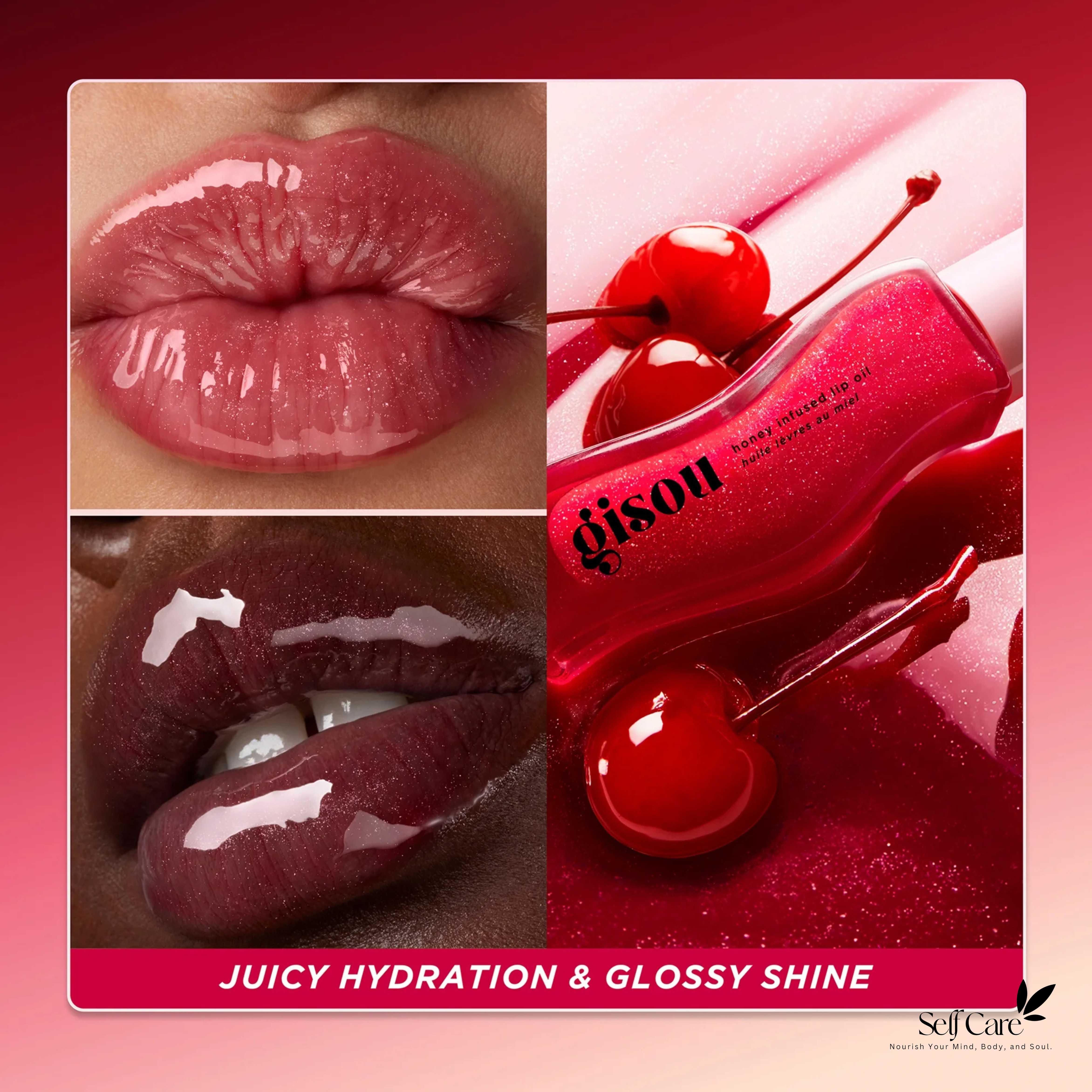Gisou Honey Infused Lip Oil - Cherry On The Cake