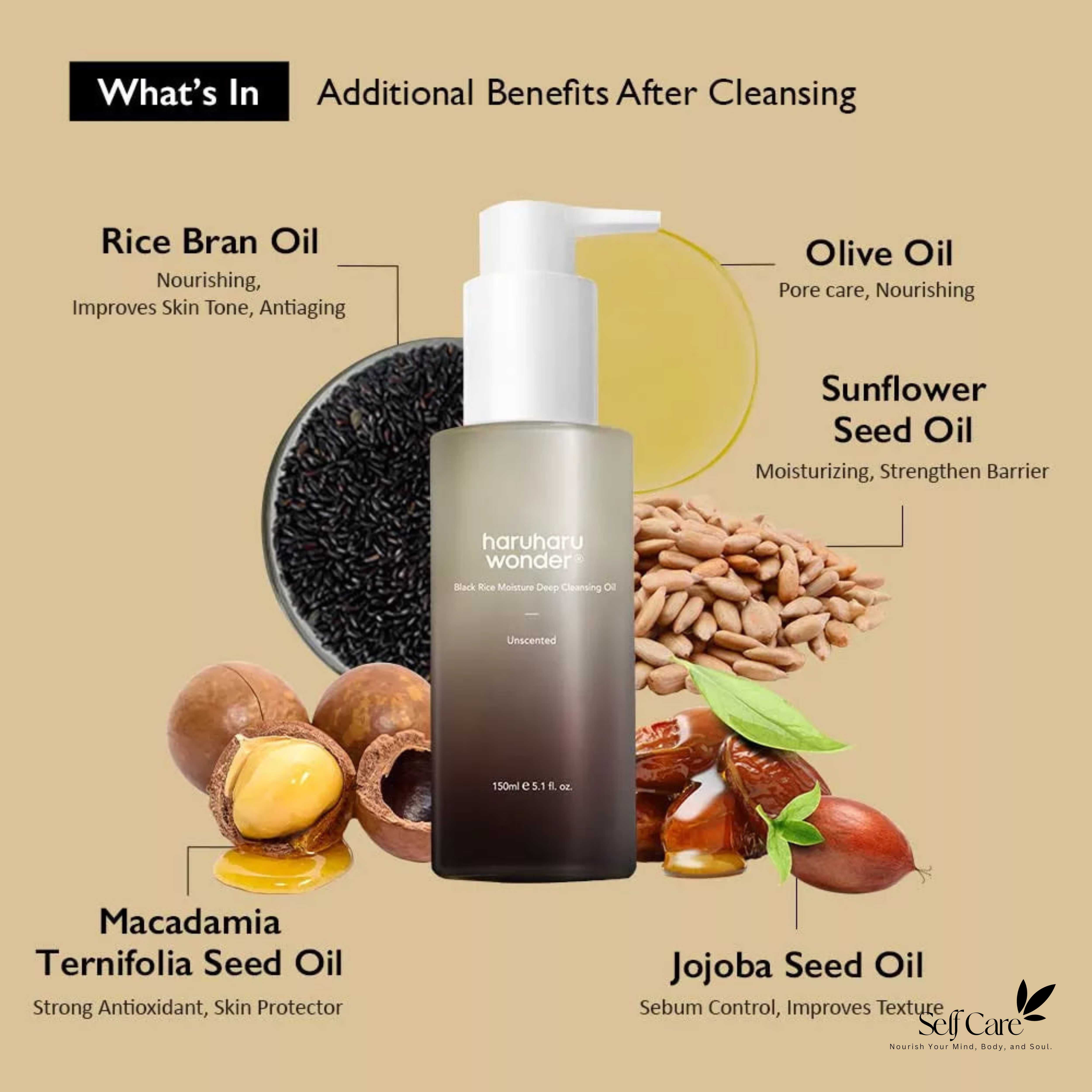 HARUHARU wonder Black Rice Moisture Cleansing Oil