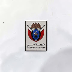 Luxury Enamel Metal Brooches Strong 3M Sticker (Government of Dubai Logo)