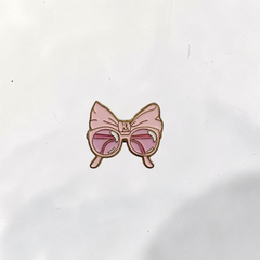 Luxury Enamel Metal Brooches Strong 3M Sticker (Pink Bow)