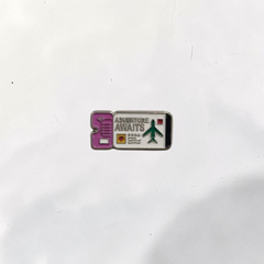 Luxury Enamel Metal Brooches Strong 3M Sticker (Boarding Pass Ticket)