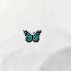 Luxury Enamel Metal Brooches Strong 3M Sticker (Blue Butterfly 2)