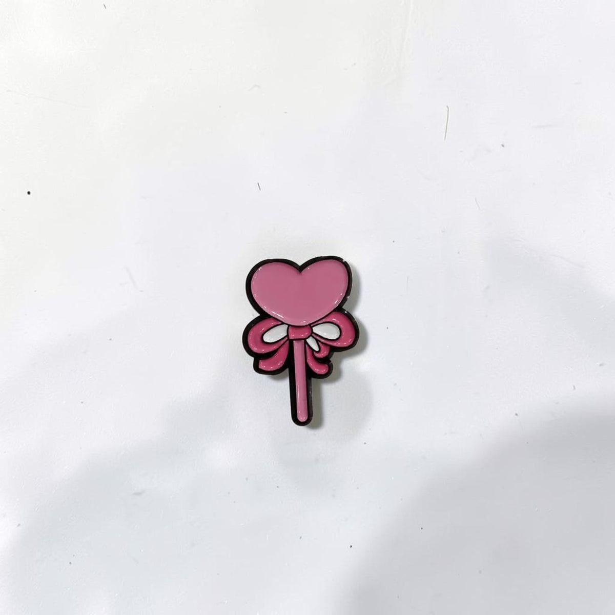 Luxury Enamel Metal Brooches Strong 3M Sticker (Heart Lollipop)