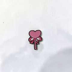 Luxury Enamel Metal Brooches Strong 3M Sticker (Heart Lollipop)