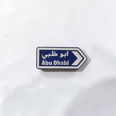 Luxury Enamel Metal Brooches Strong 3M Sticker (Abu Dhabi Road Sign)