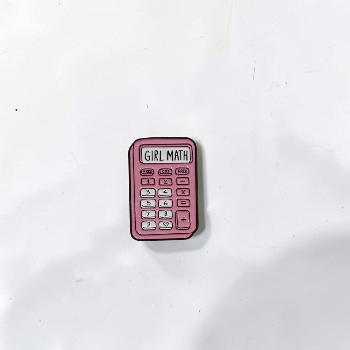 Luxury Enamel Metal Brooches Strong 3M Sticker (Call Me Calculator)