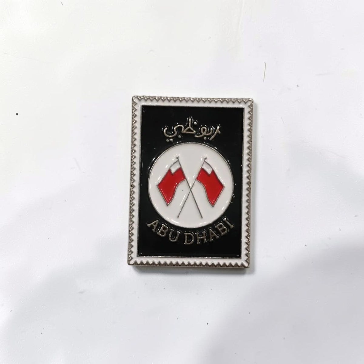 Luxury Enamel Metal Brooches Strong 3M Sticker (Abu Dhabi Stamp)