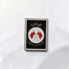 Luxury Enamel Metal Brooches Strong 3M Sticker (Abu Dhabi Stamp)
